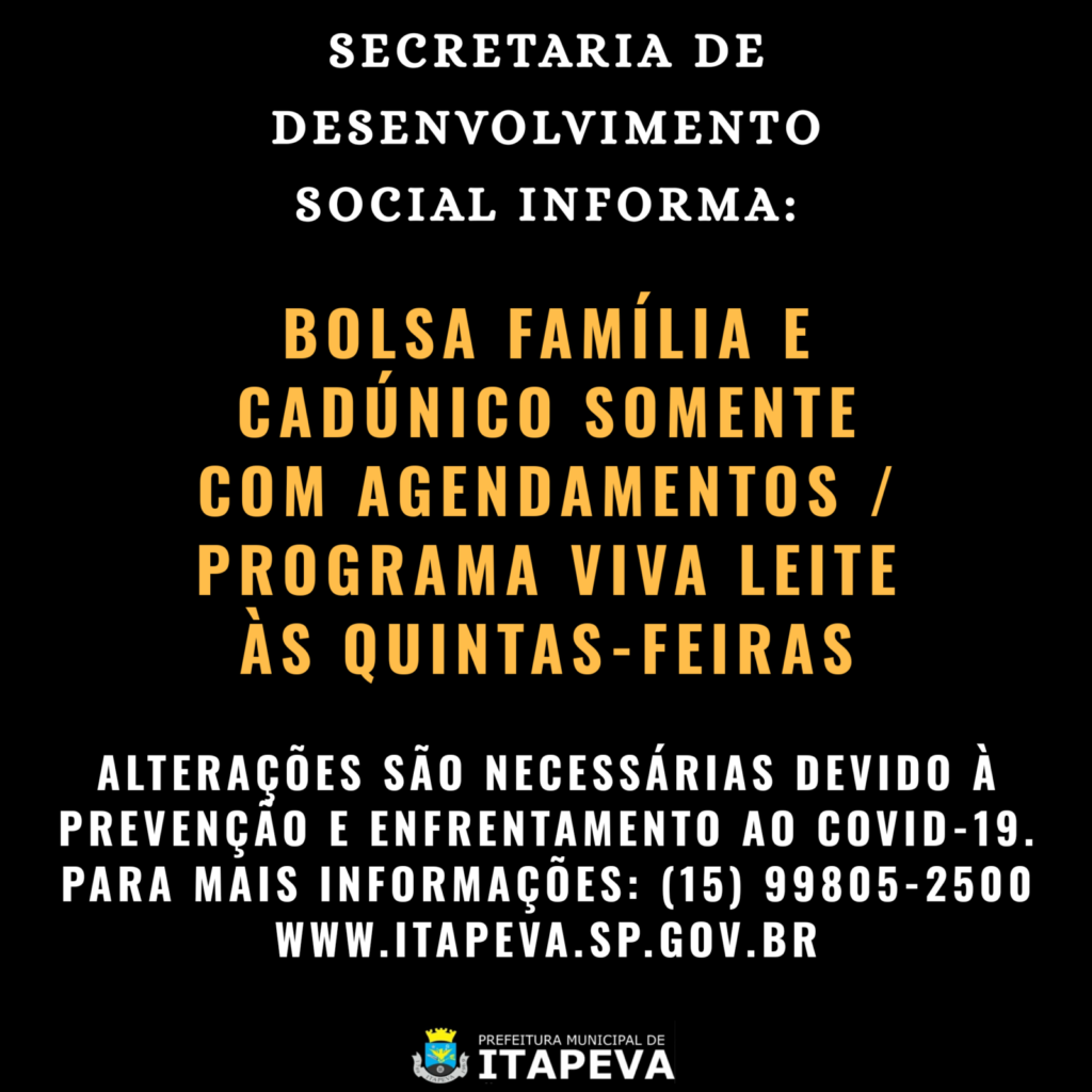 20200325_172647_0000 Secretaria de Desenvolvimento Social orienta sobre atendimento dos programas assistenciais