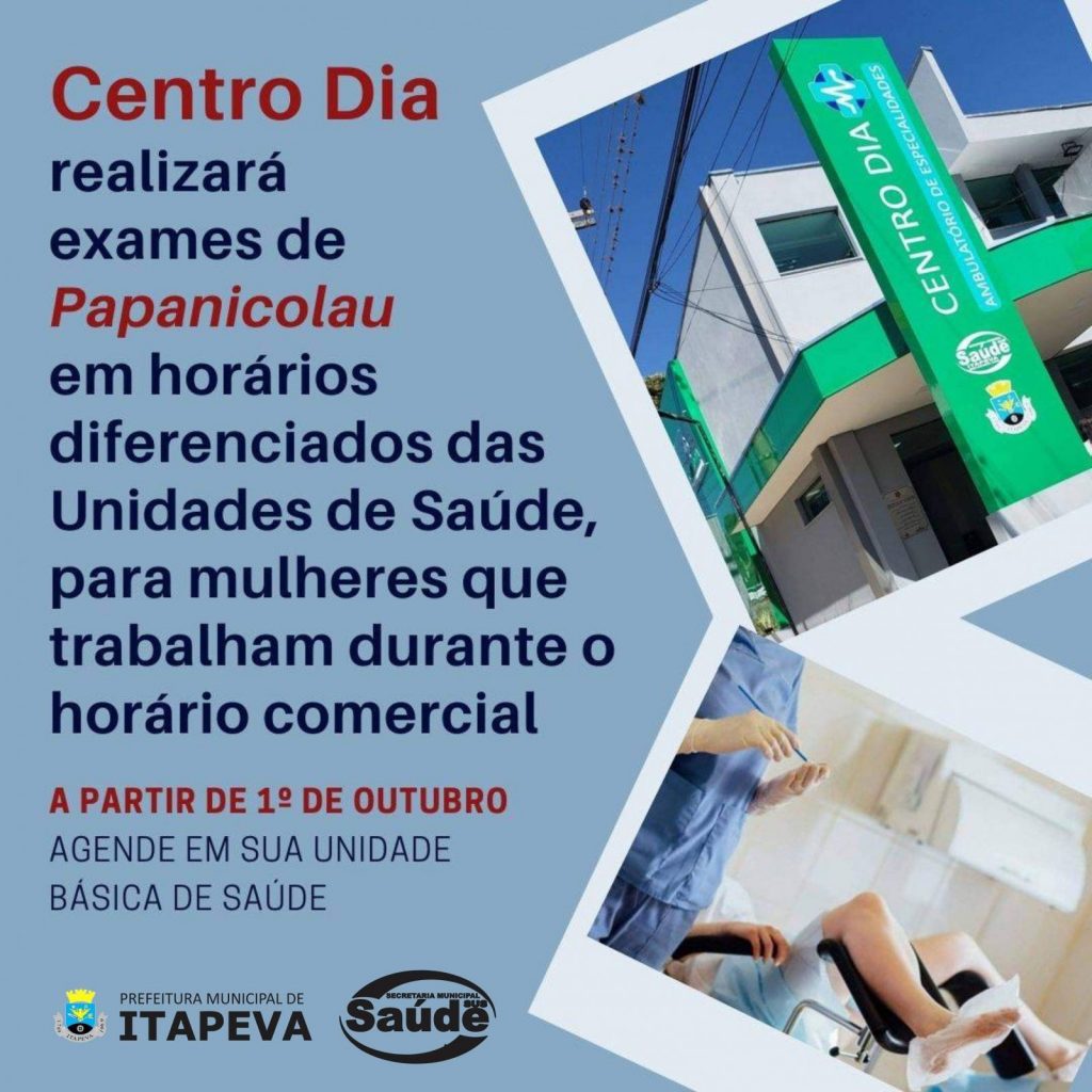 IMG_20200924_163501_551 Exames de papanicolau em horário diferenciado serão realizados pelo Ambulatório de Especialidades Centro Dia a partir de 1⁰ de outubro