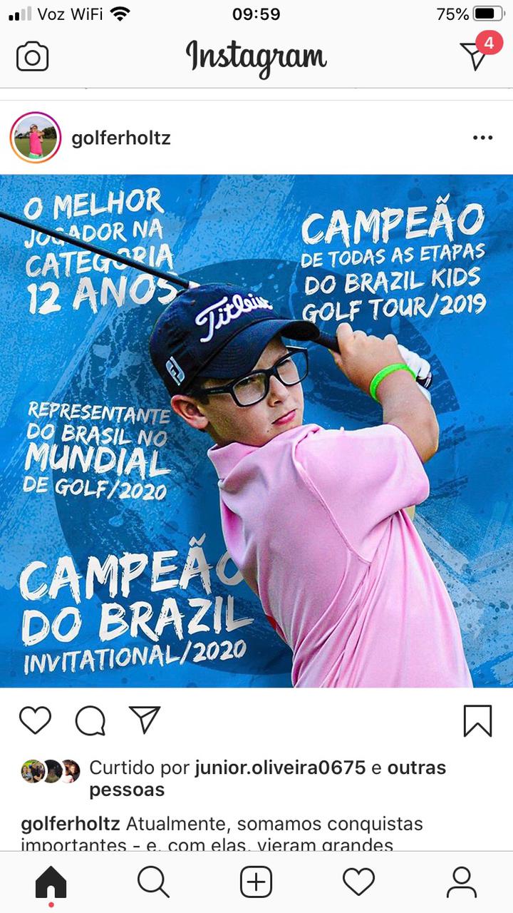 Gabriel Holtz é destaque do golfe - Jornal Ita News