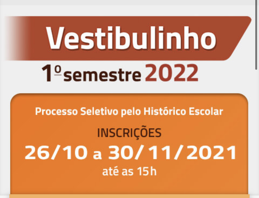 Inscrições para vestibulinho Etec