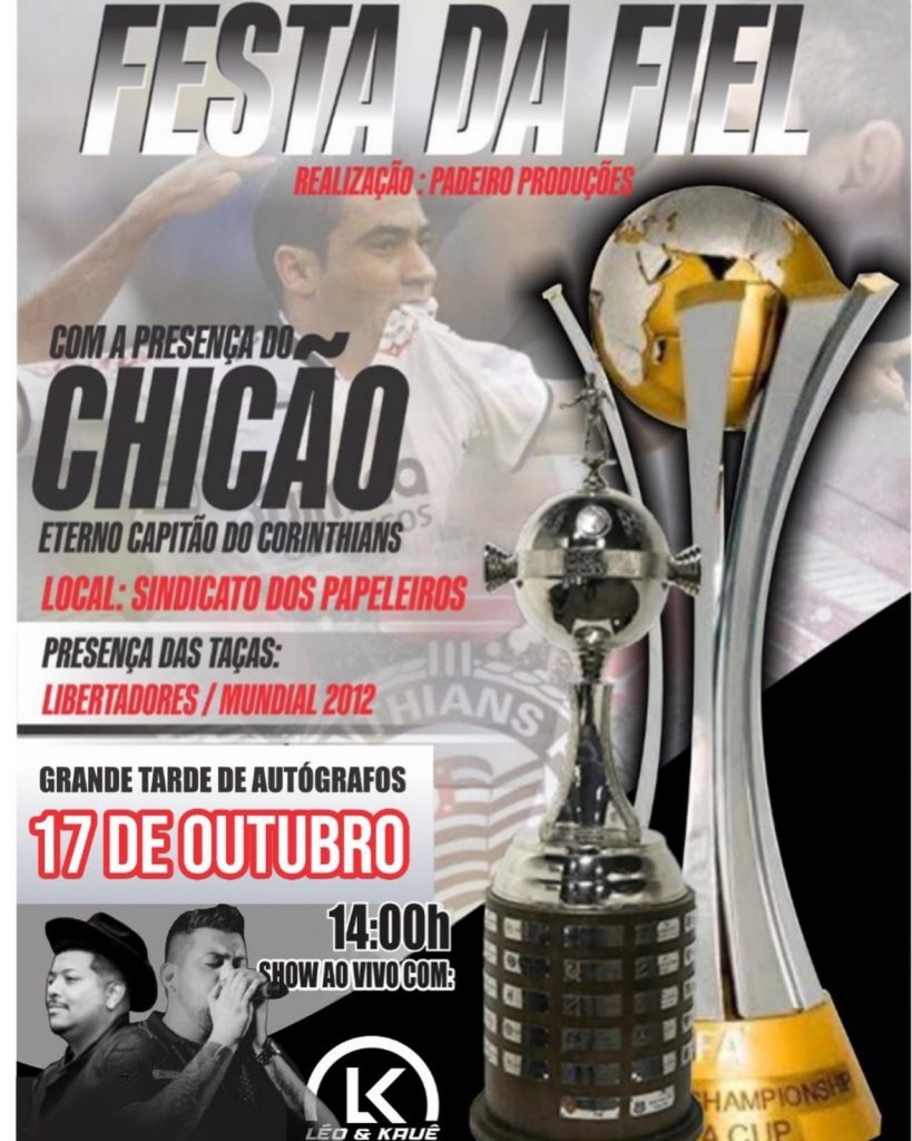 A4C38EF0-1006-4C13-8B9A-2F6BC26E764C Festa da Fiel: ex-jogador do Corinthians estará em Itapeva dia 17