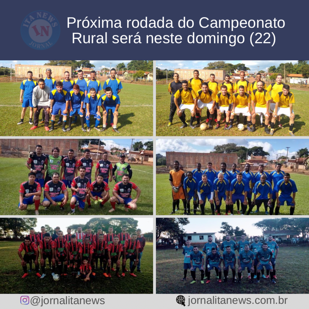 Confira os jogos da rodada deste domingo do Campeonato Rural de