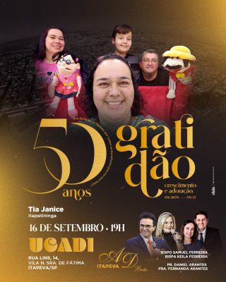 Jubileu de Ouro: AD Brás – Ministério Madureira comemora em